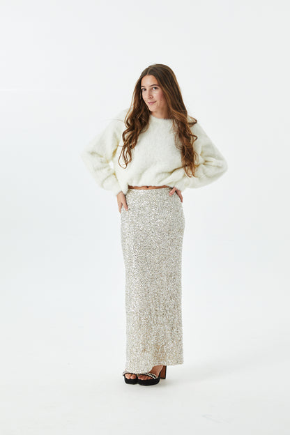 Delfina Long Sequin Skirt