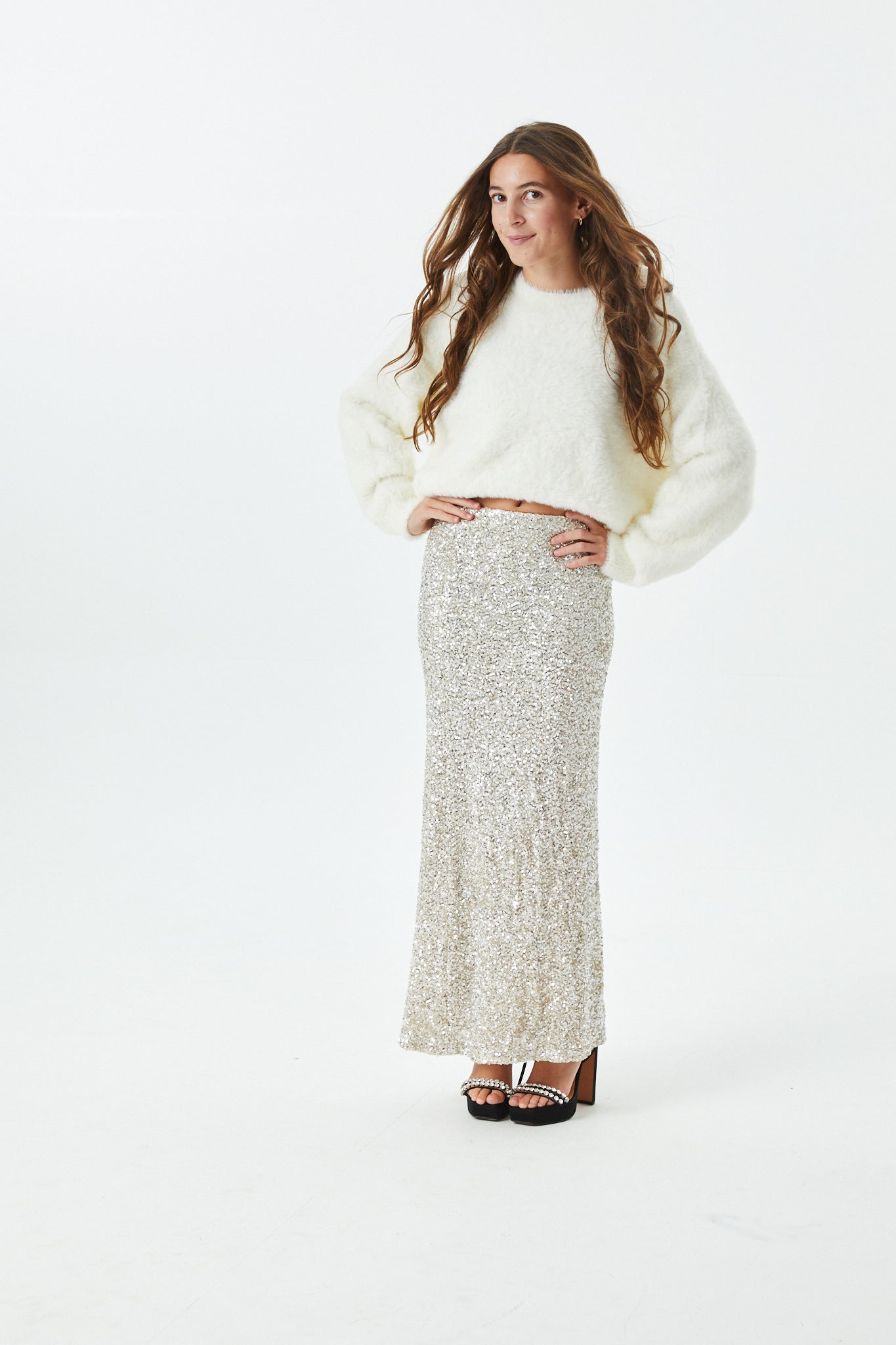 Delfina Long Sequin Skirt