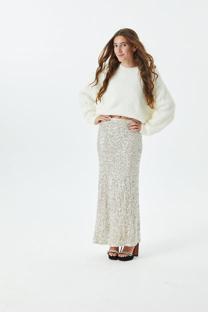 Delfina Long Sequin Skirt