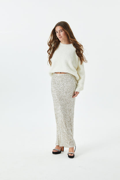 Delfina Long Sequin Skirt