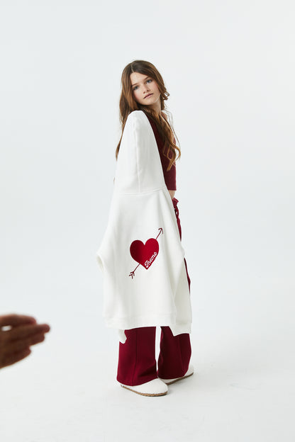 Lea White French Terry Oversized Hoodie - Ace