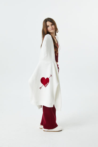 Lea White French Terry Oversized Hoodie - Ace