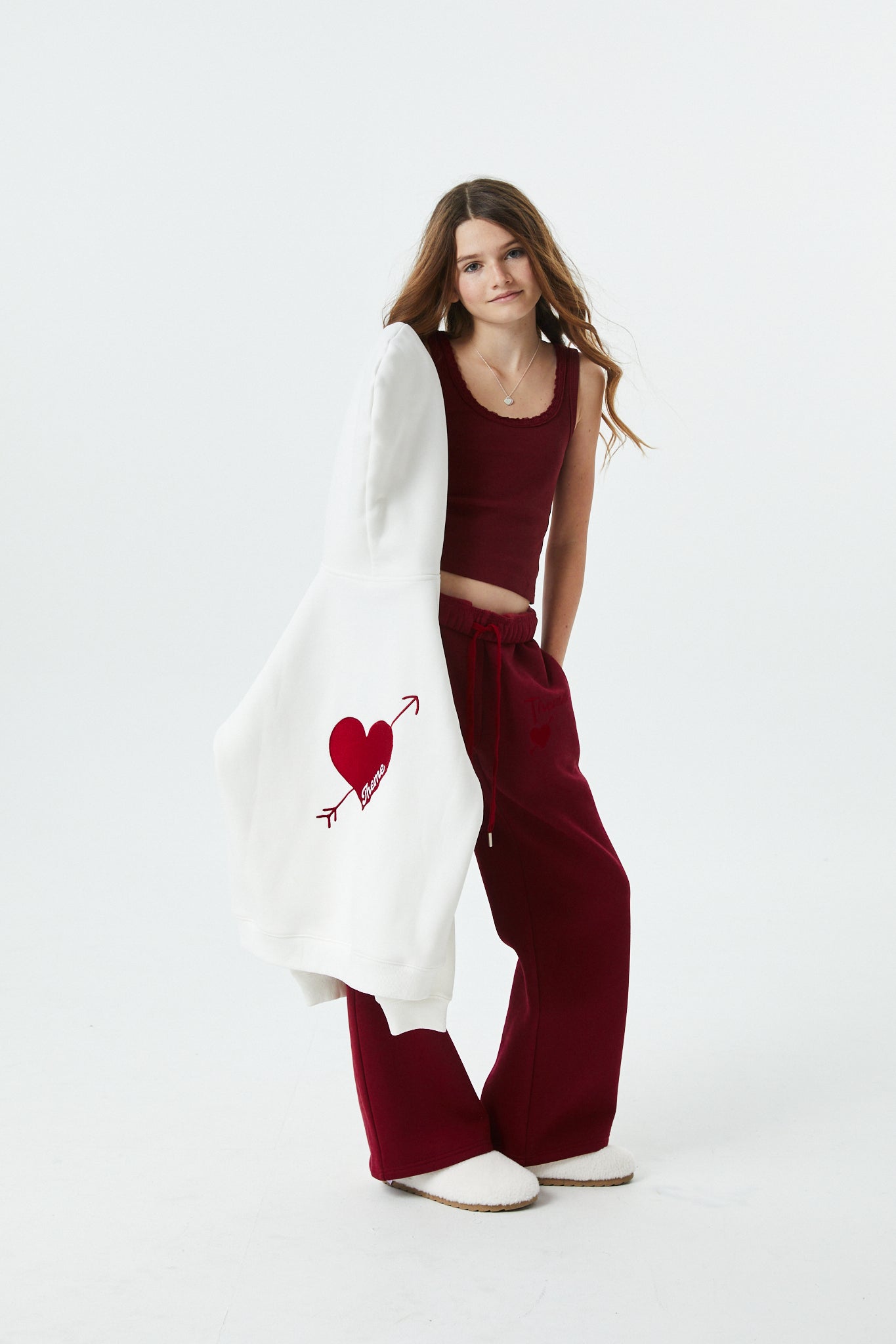Lea White French Terry Oversized Hoodie - Ace