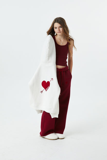 Lea White French Terry Oversized Hoodie - Ace
