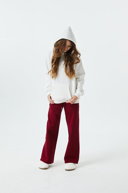 Lea White French Terry Oversized Hoodie - Ace