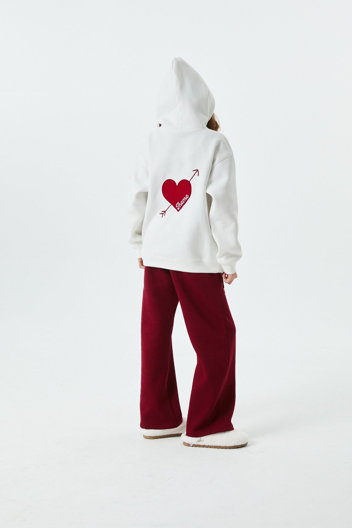 Lea White French Terry Oversized Hoodie - Ace