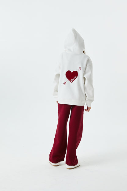 Lea White French Terry Oversized Hoodie - Ace