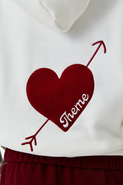 Lea White French Terry Oversized Hoodie - Ace