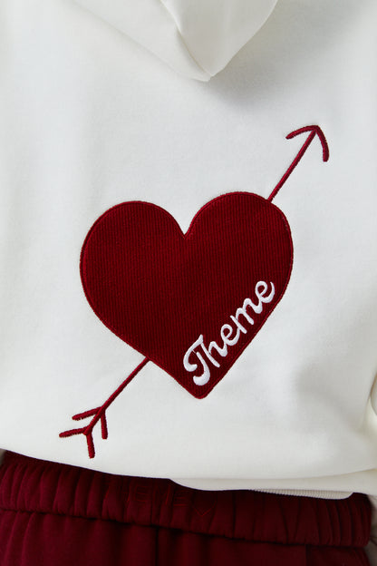 Lea White French Terry Oversized Hoodie - Ace