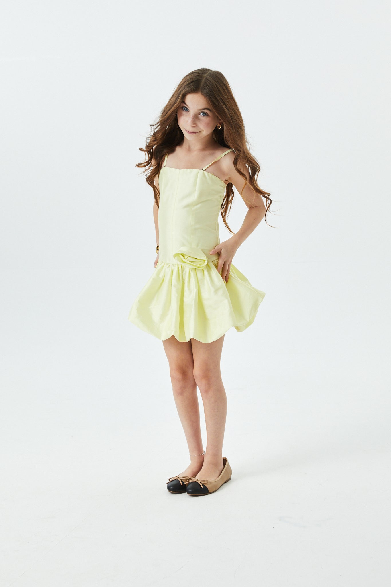 Bailey Pastel Yellow Taffeta Ballet Dress