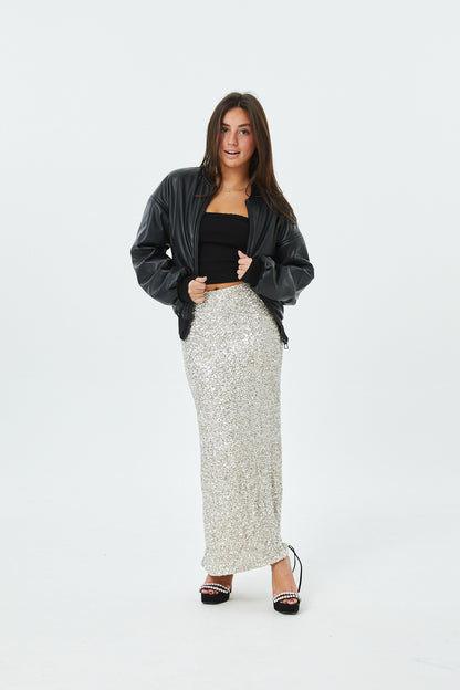 Delfina Long Sequin Skirt