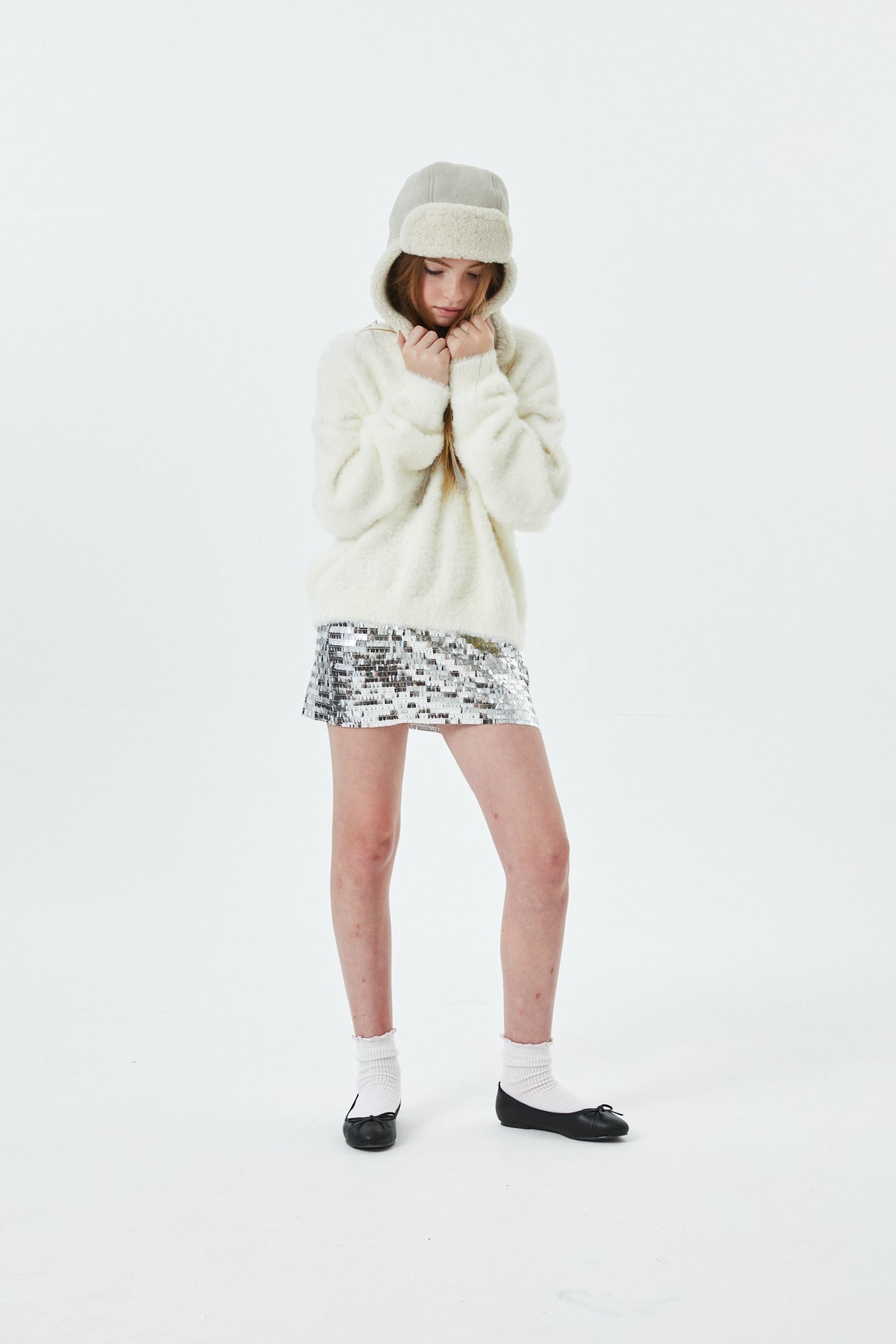 Kendall Silver Sequin Mini Skort