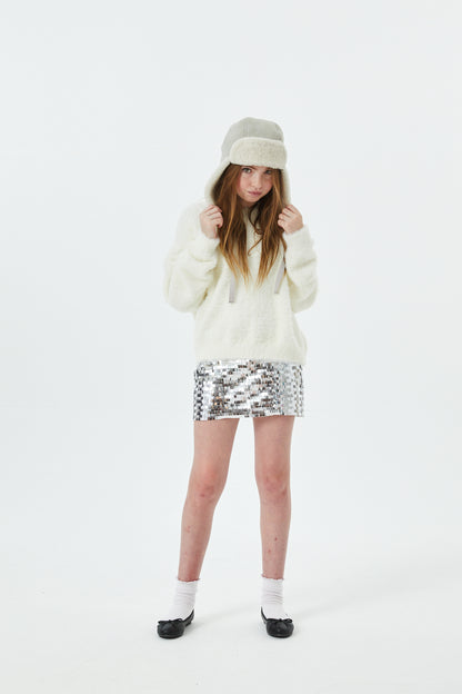 Kendall Silver Sequin Mini Skort