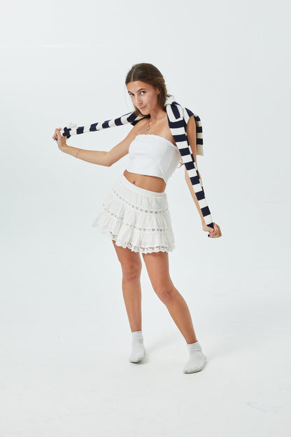 Tiegan Navy & White Stripe Sweater