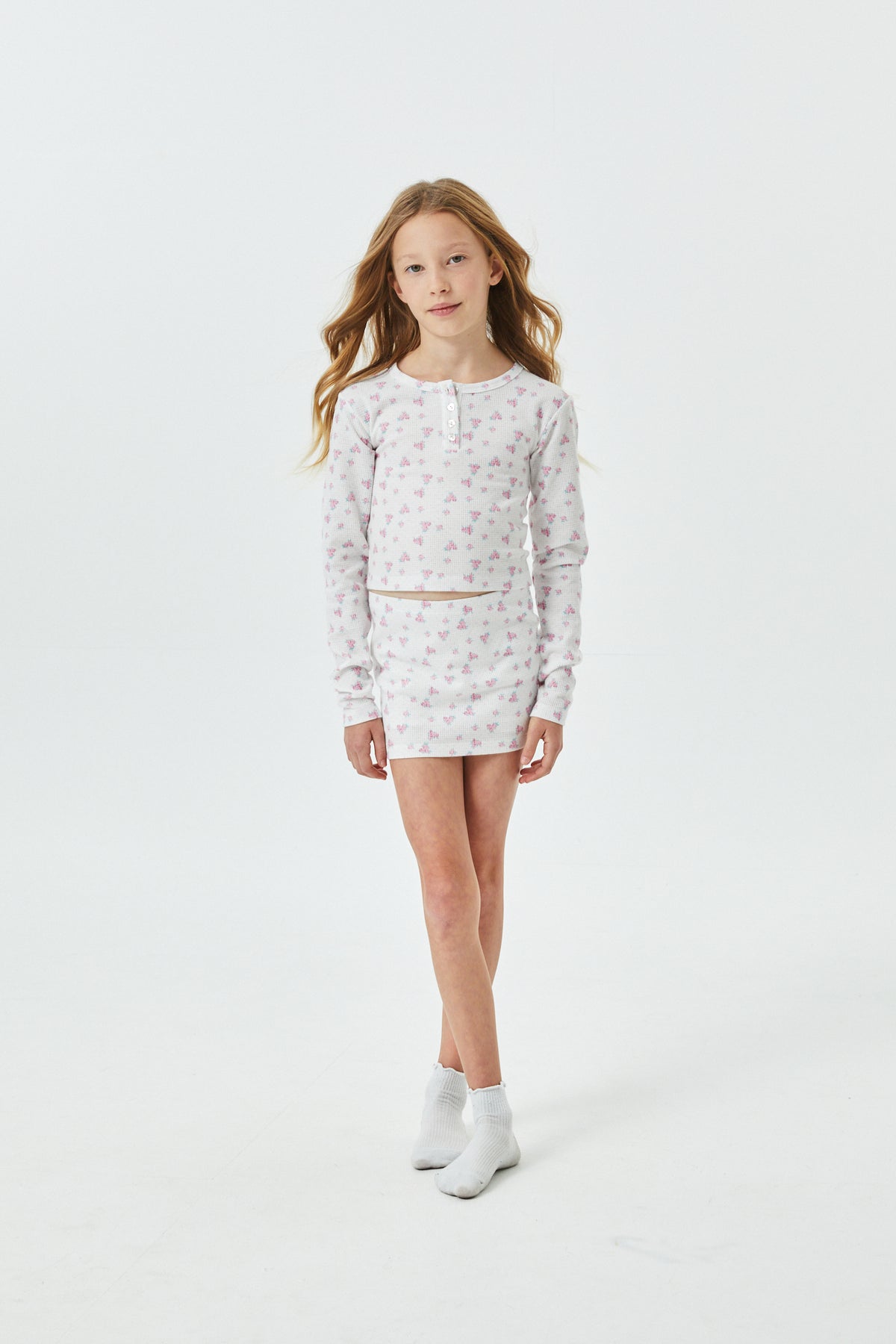 Lolly White With Pink Thermal Mini Skort