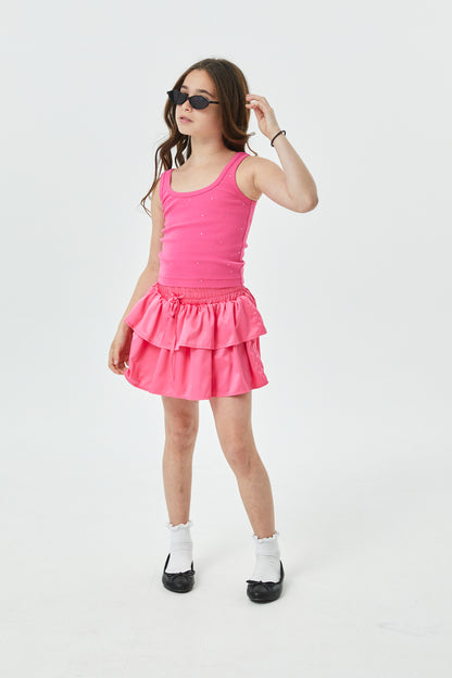 Harlow Lipstick Ribbed Heart Tank