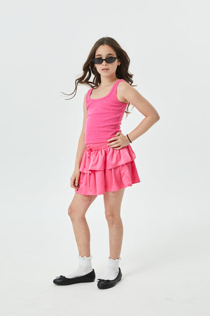 Harlow Lipstick Ribbed Heart Tank