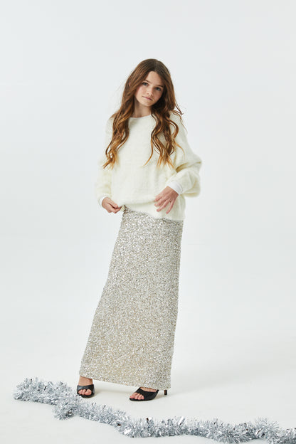 Delfina Long Sequin Skirt