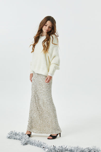 Delfina Long Sequin Skirt