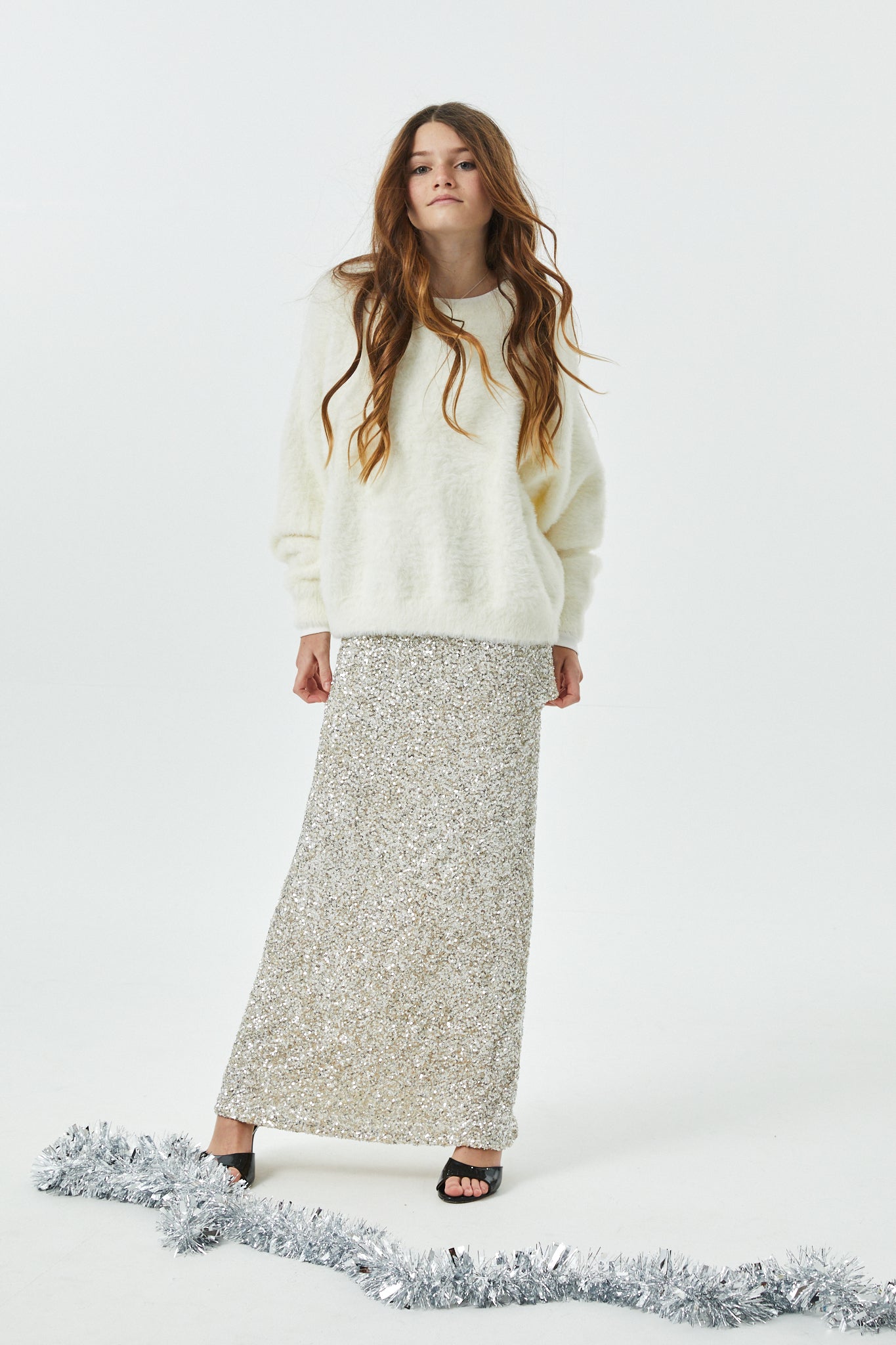 Delfina Long Sequin Skirt
