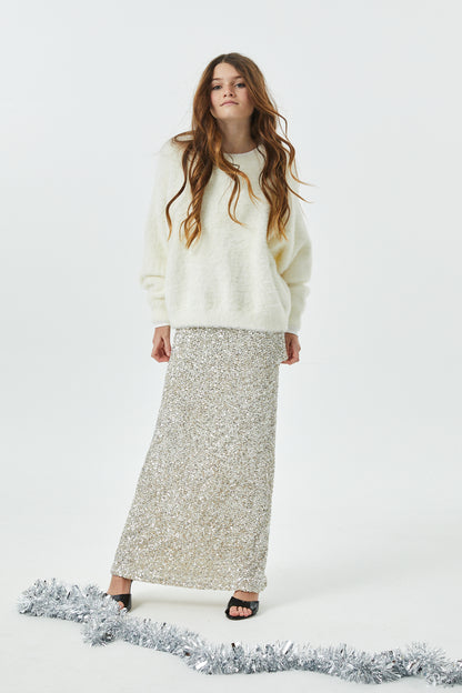 Delfina Long Sequin Skirt