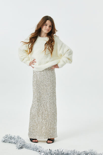 Delfina Long Sequin Skirt