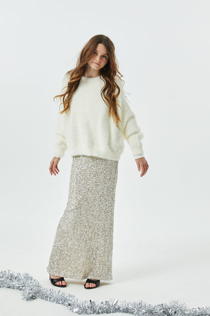 Delfina Long Sequin Skirt