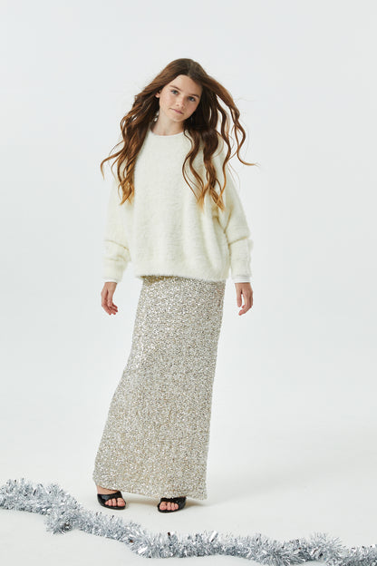Delfina Long Sequin Skirt