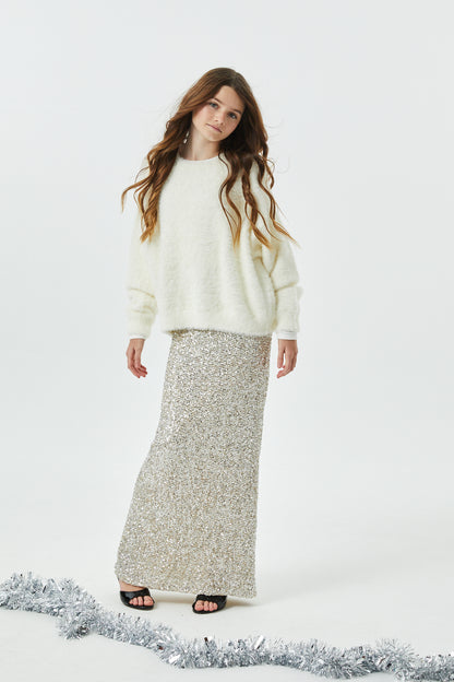 Delfina Long Sequin Skirt