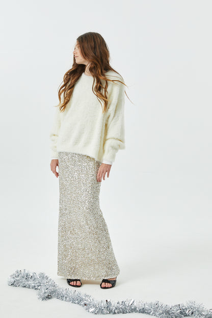 Delfina Long Sequin Skirt