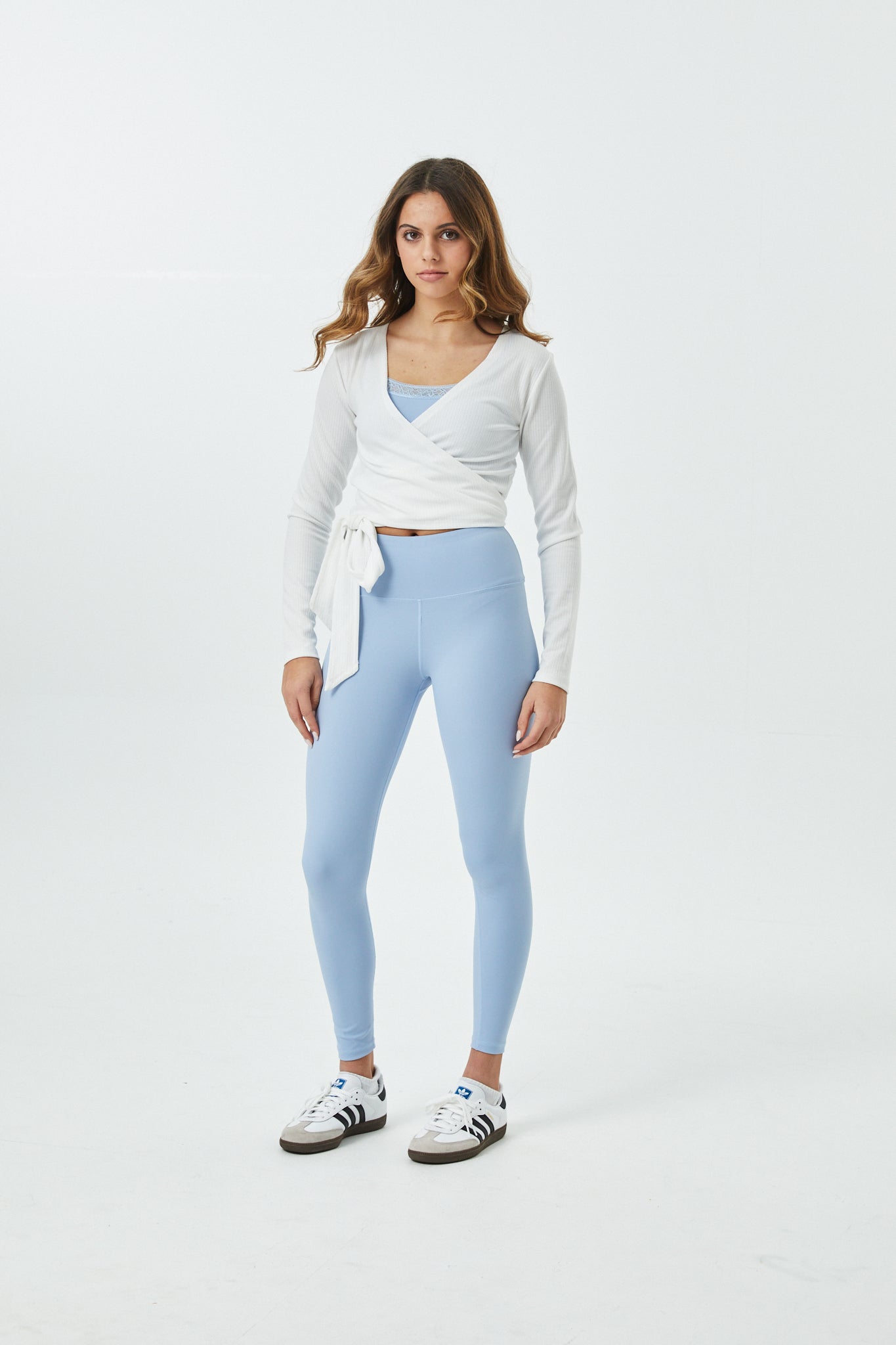 Ever White Lightweight Rib Wrap Top