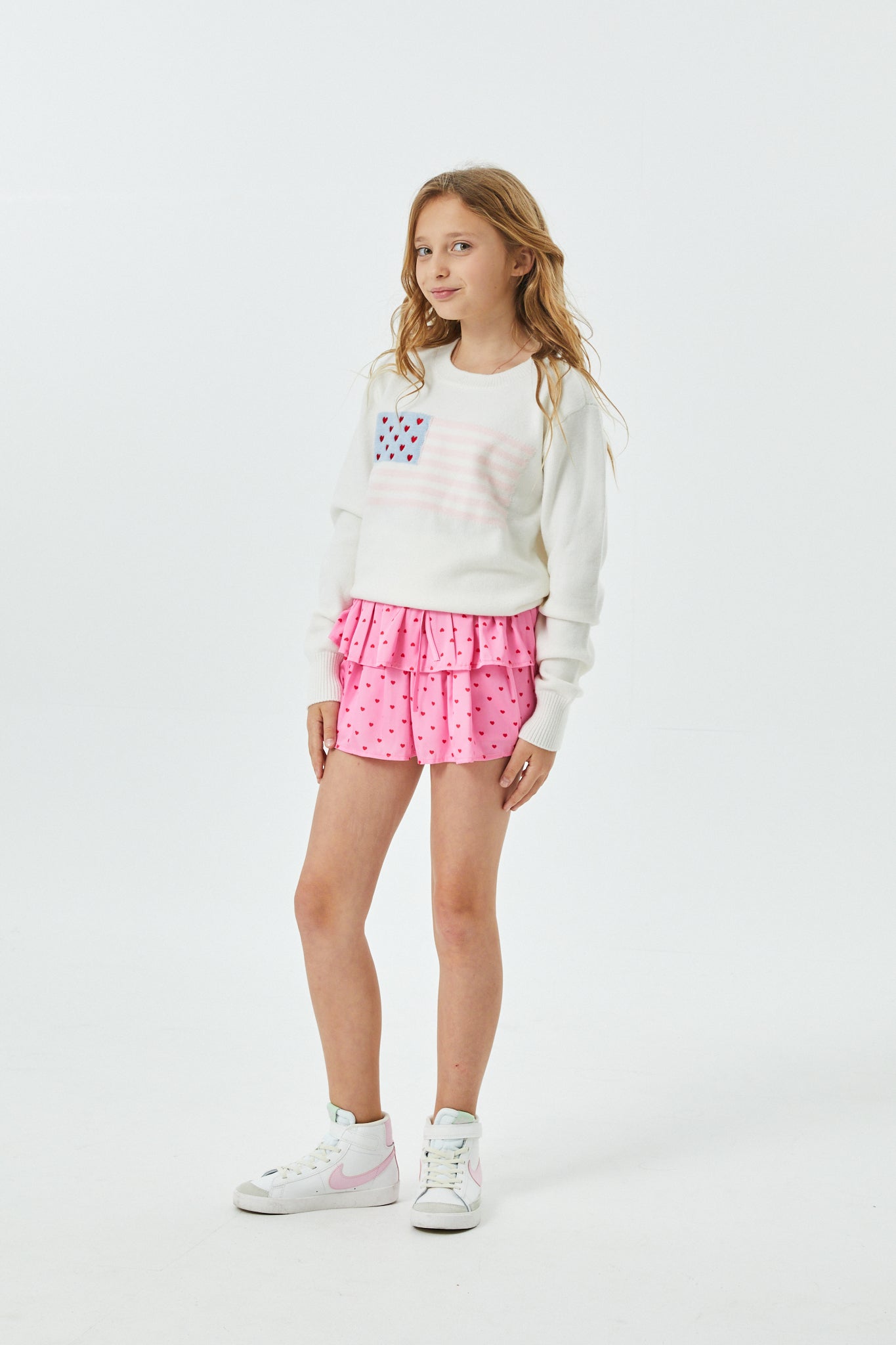 Tiegan White American Flag Sweater
