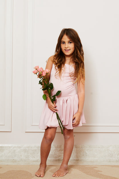 Bailey Satin Ballet Dress - Ballet Pink