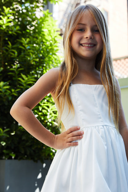 Bailey White Satin Ballet Dress