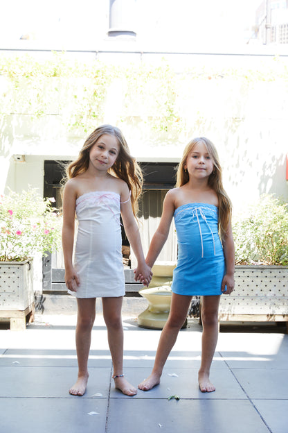 Sienna Ribbon Dress Sky Blue