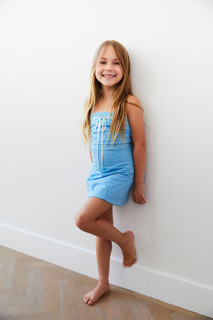 Sienna Ribbon Dress Sky Blue
