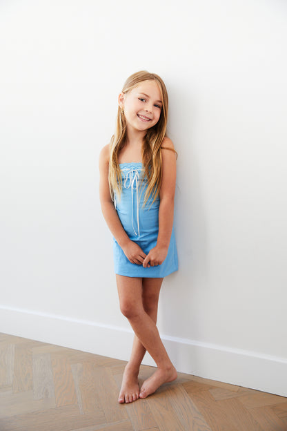 Sienna Ribbon Dress Sky Blue