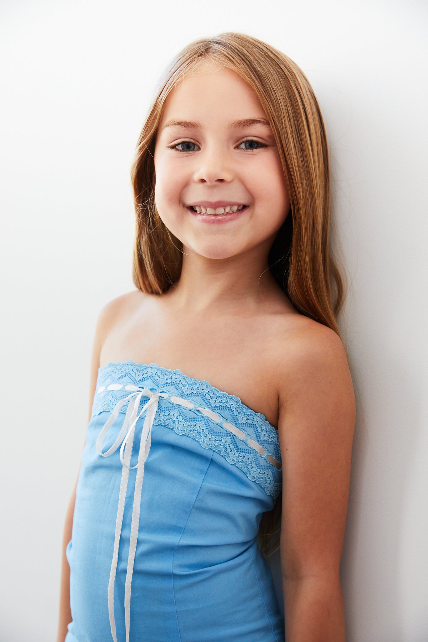 Sienna Ribbon Dress Sky Blue