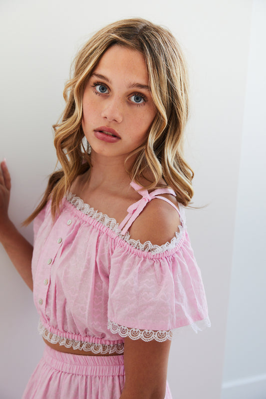 Shay Pink Heart Top