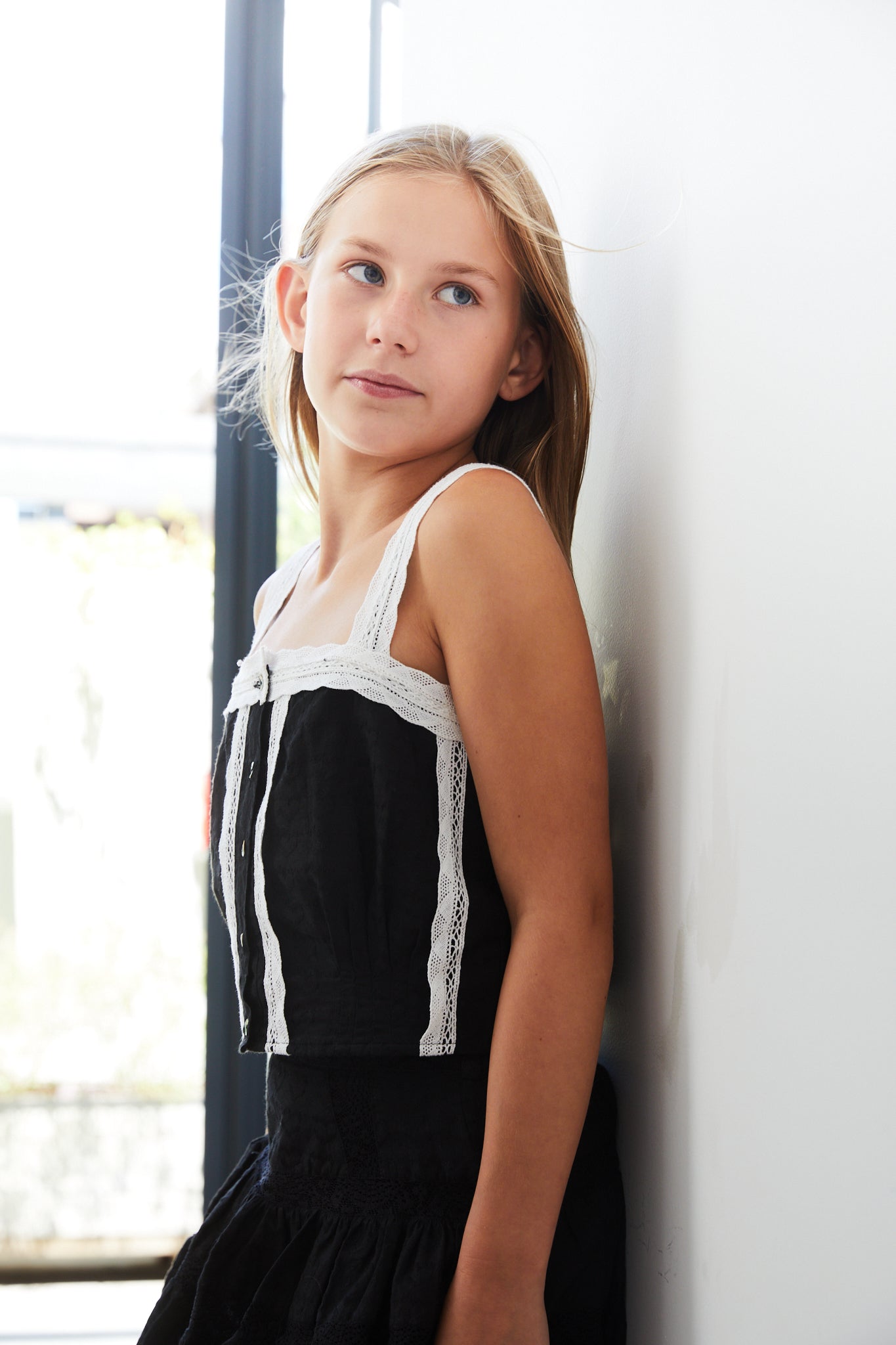 Skylar Black Heart Lace Tank Top