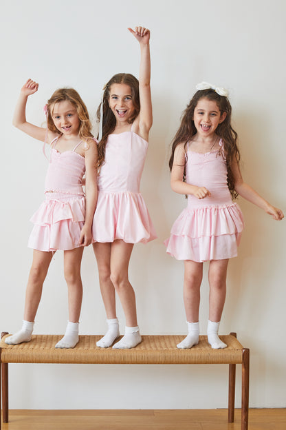 Bailey Pastel Pink Satin Ballet Dress