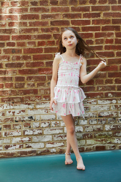 Willow Vintage Romantic Rose Satin Skort