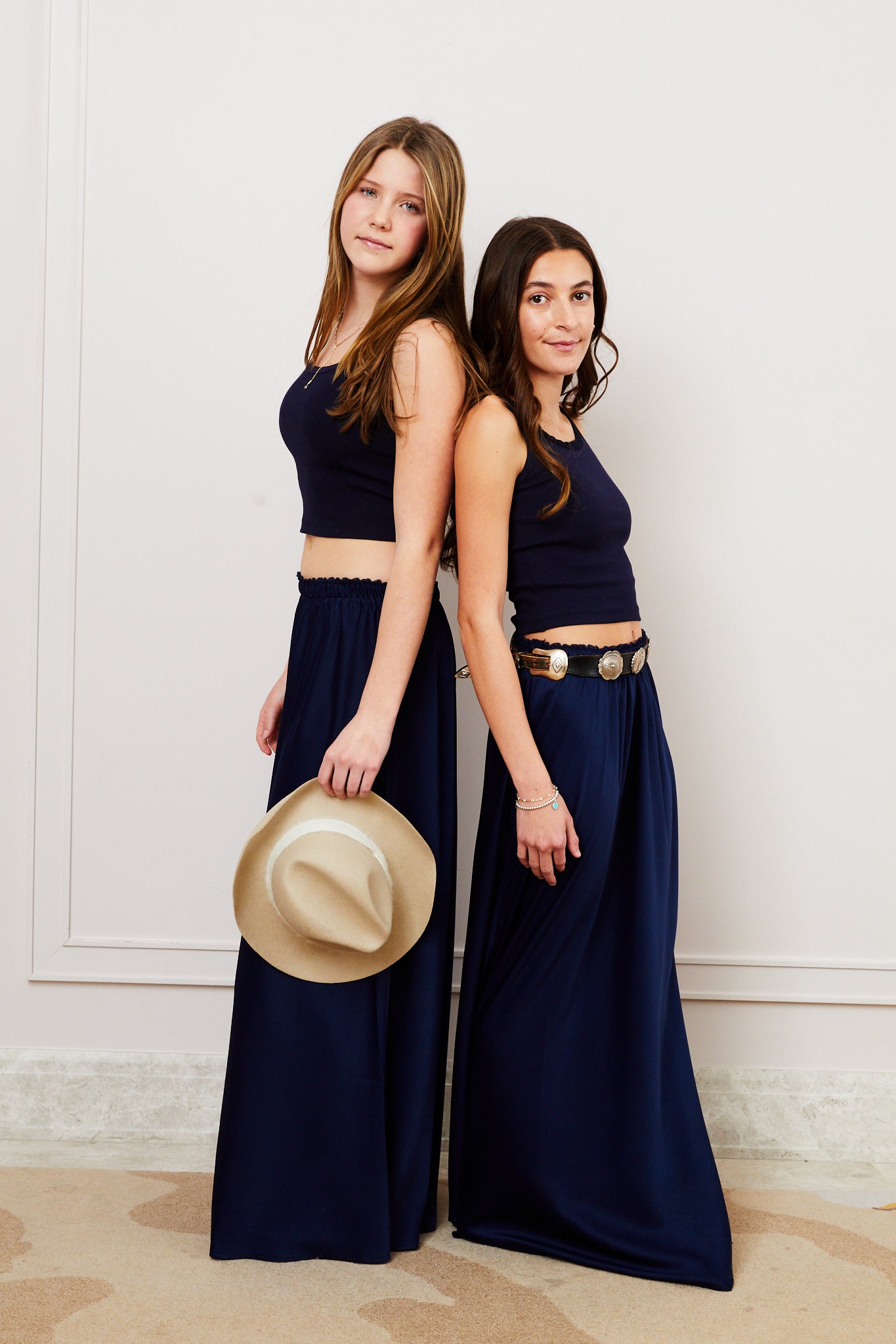 Joey Satin Maxi - Navy