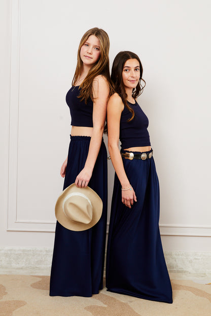 Joey Satin Maxi - Navy