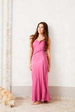 Charlotte Long Satin Ballet Dress - Rose