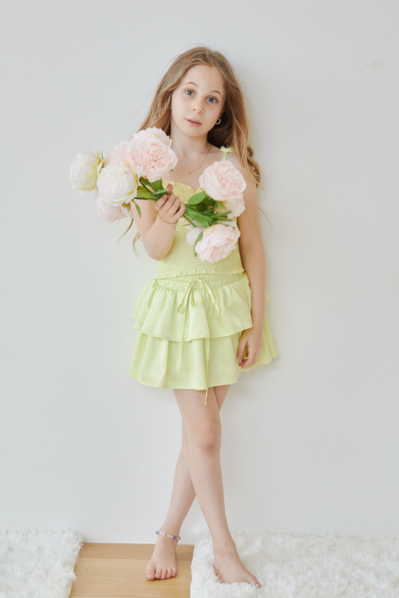 Willow Pastel Yellow Satin Skort