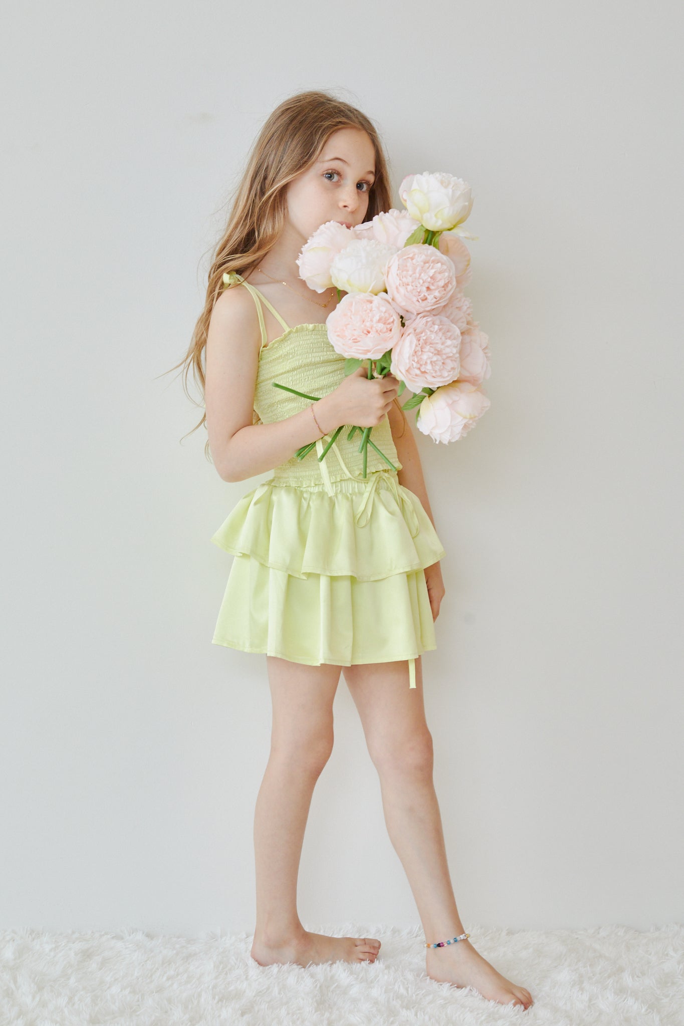 Willow Pastel Yellow Satin Skort