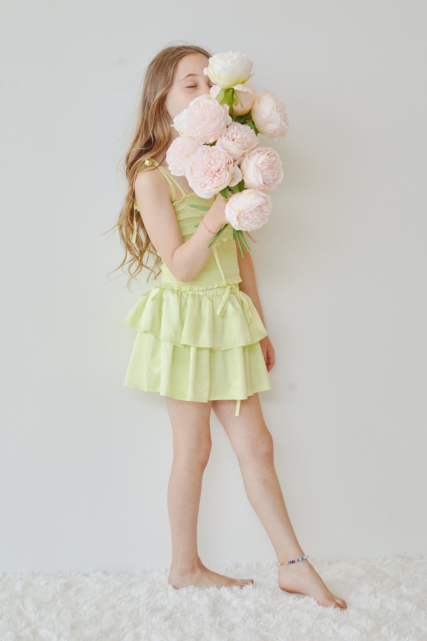 Willow Pastel Yellow Satin Skort