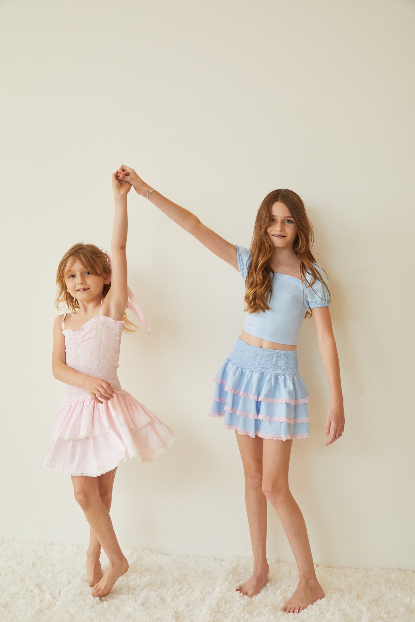Noa Pastel Blue Satin Tie Back Top