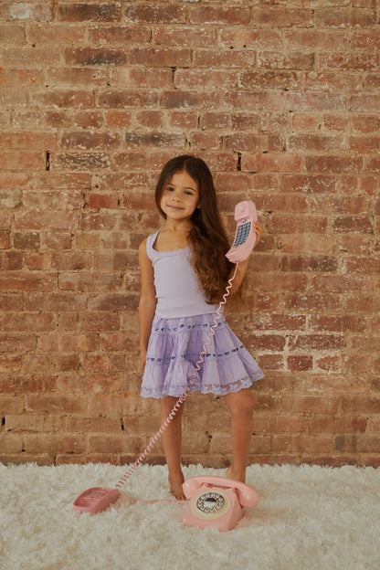 Harlow Pastel Lavender Heart Cut Out Tank